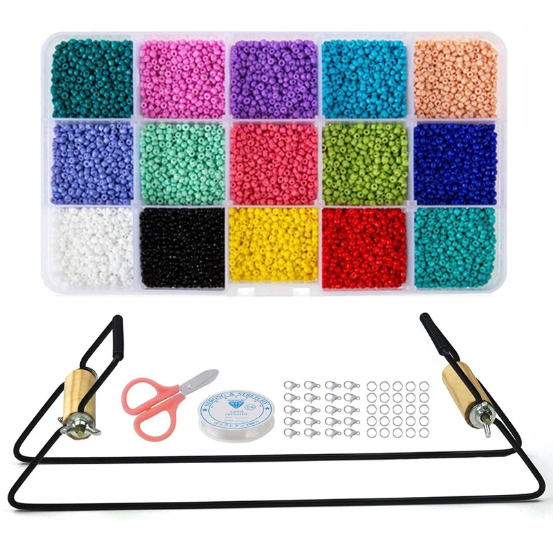 DIY Handmade Weaving Beading Loom for Jewelry Bracelets Necklaces Make Wood Handle Knitting Machine Craft Knitting Tools