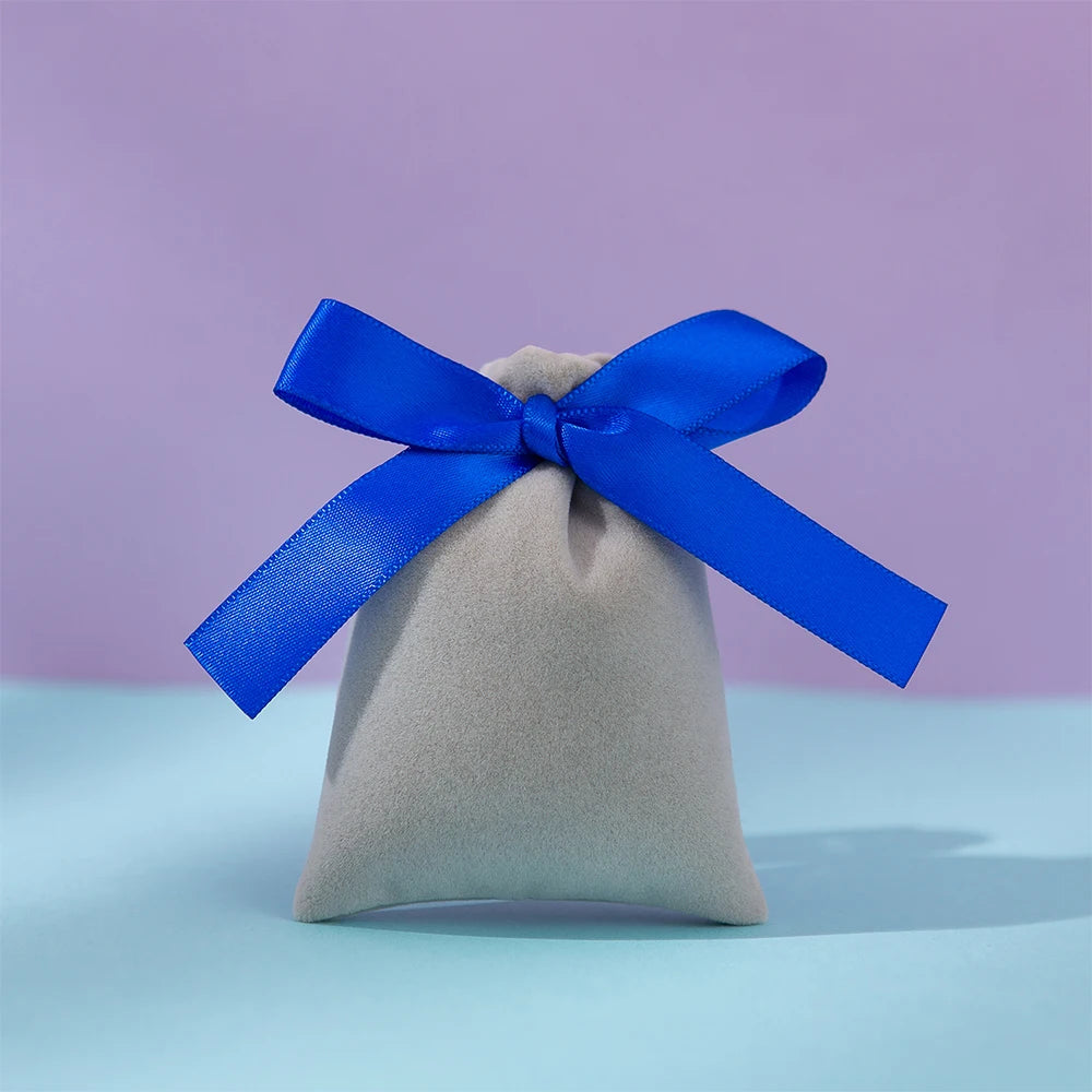10Pcs Ribbon Velvet Gift Bag Wedding Favors Jewelry Pouches Earrings Ring Stud Nail Headset Phone Case Headset Pocket Organizer