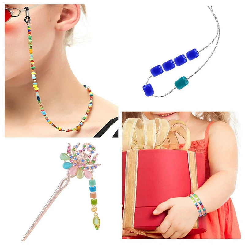 DIY Handmade Weaving Beading Loom for Jewelry Bracelets Necklaces Make Wood Handle Knitting Machine Craft Knitting Tools